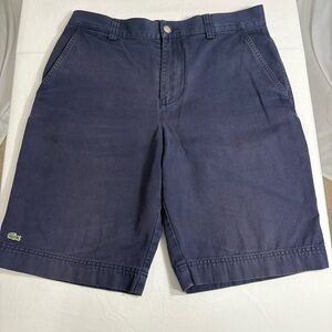 Vintage Men’s Lacoste Chino Shorts‎ 100% Cotton Blue Navy EU 40 US 32